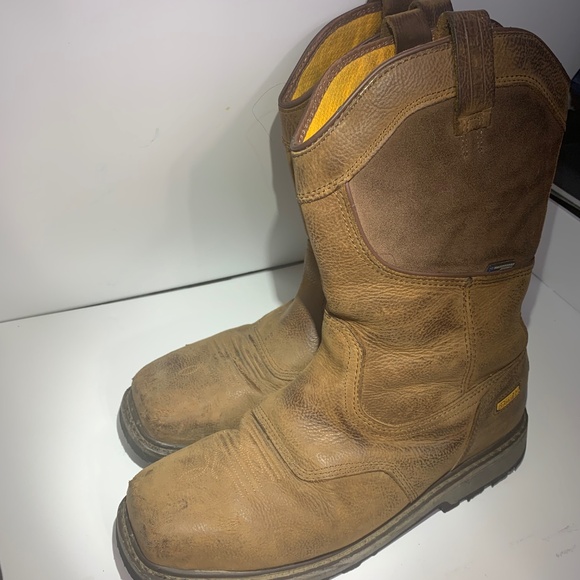 DeWalt Men’s Work Boots 11.5 Waterproof Leather Pull-On ASTM F2413 Slip Oil Resi - Picture 2 of 11